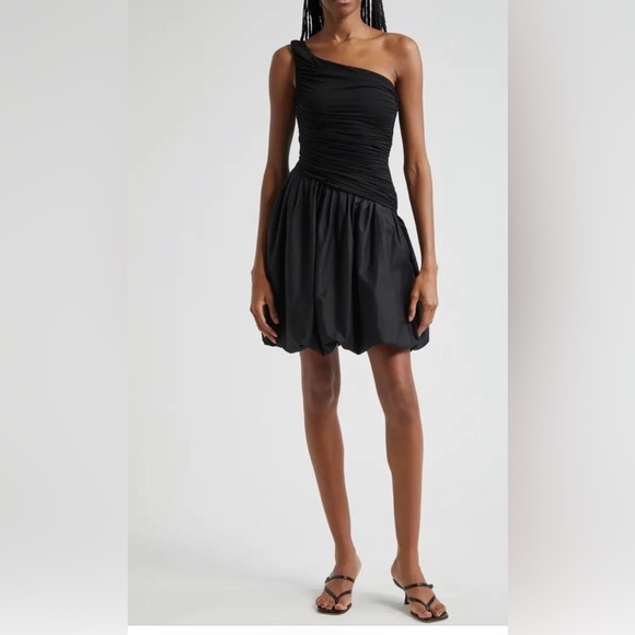 Elexiay Lagos Asymmetric One-Shoulder Mixed Media Dress ✨🔥🔥SZ M - Picture 9 of 11